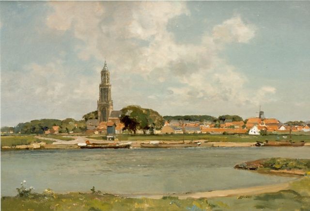 Cornelis Vreedenburgh | View of Rhenen, Öl auf Leinwand, 60,0 x 89,8 cm, signed l.l. und dated 1937