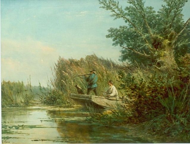 J.G. Hans | Duck hunting, Öl auf Leinwand, 34,3 x 44,5 cm, signed l.l.