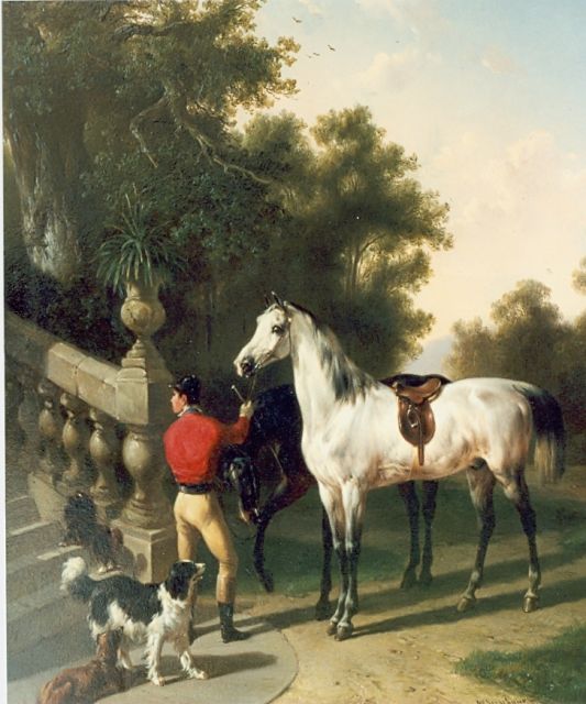 Wouterus Verschuur | Horsemen and horses, Öl auf Tafel, 34,0 x 29,5 cm, signed l.r. und dated 1887