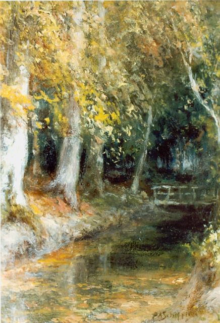 Piet Schipperus | Autumn landscape, Öl auf Holz, 27,7 x 21,2 cm, signed l.r.