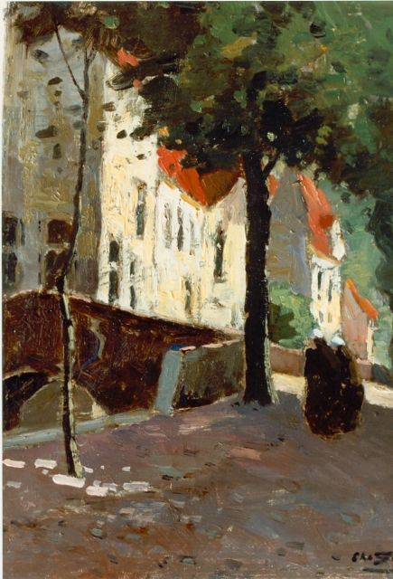 Soer C.  | View of a canal, Brugge, Öl auf Leinwand 24,2 x 28,2 cm, signed l.r.
