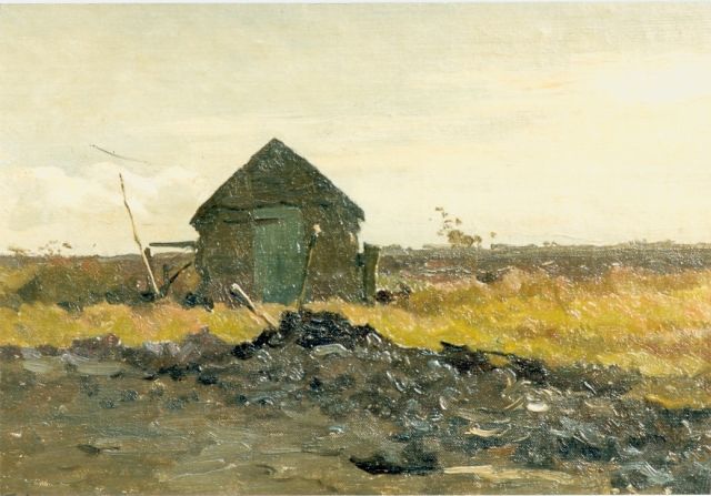 Willem Bastiaan Tholen | A shed, Öl auf Leinwand auf Holz, 19,0 x 28,5 cm, signed l.l. und dated '04