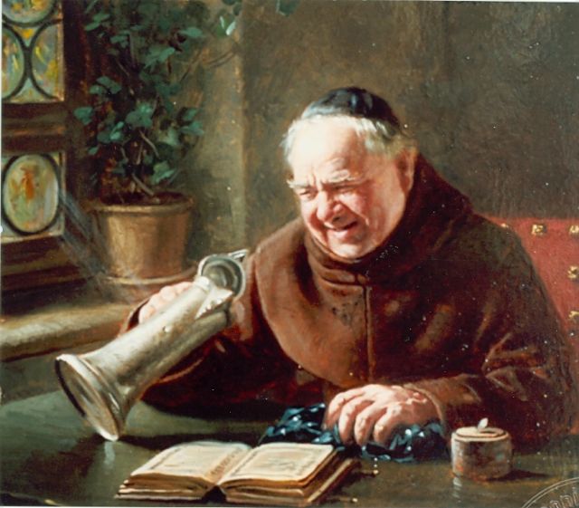 Steinmetz-Noris F.  | An empty wine jug, Öl auf Holz 10,4 x 11,7 cm