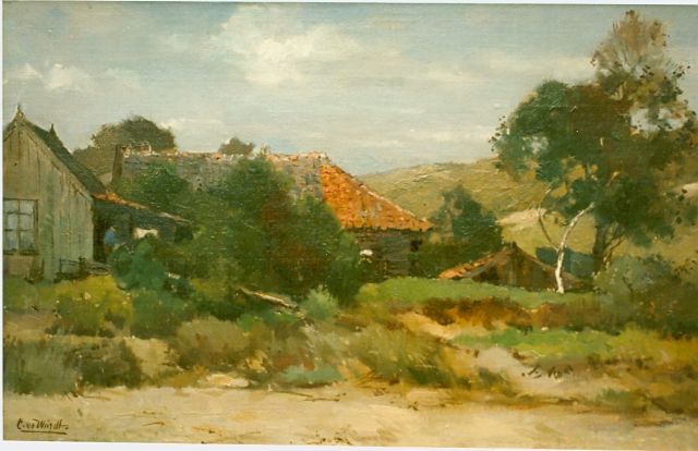 Chris van der Windt | Farmstead, Öl auf Leinwand, 31,8 x 50,7 cm, signed l.l.