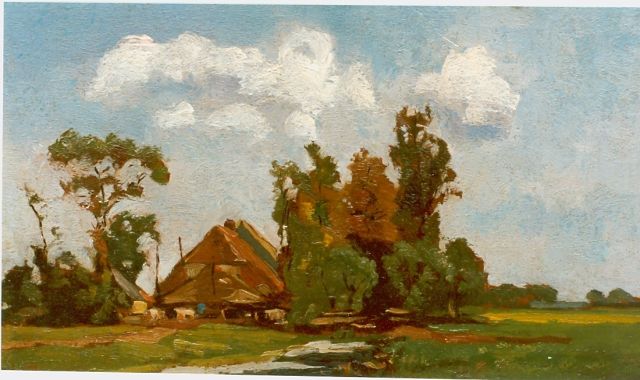 Willem de Zwart | A polder landscape, Öl auf Holz, 24,5 x 42,7 cm, signed l.l.