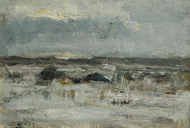 Willem Johannes Schütz | Seascape, Öl auf Leinwand auf Holz, 16,6 x 23,8 cm, signed with studiostamp