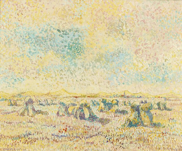 Ferdinand Hart Nibbrig | Harvest time in the dunes of Zoutelande, Aquarell auf Papier, 45,5 x 55,0 cm, signed l.r. und dated 'Zoutelande 1910'