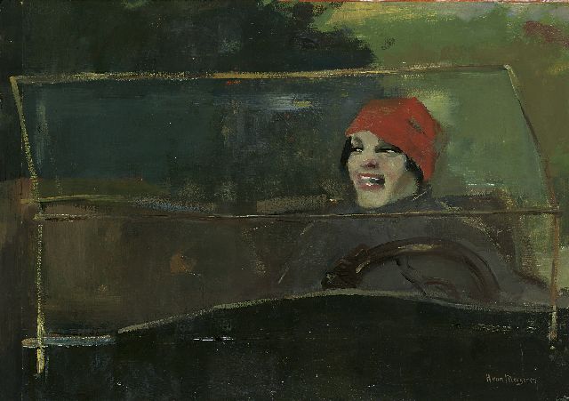 Meegeren H.A. van | A female driver, Öl auf Leinwand 78,1 x 110,0 cm, signed l.r.