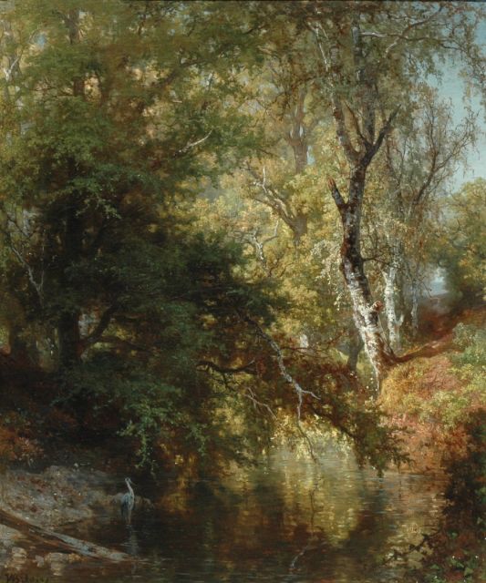 Johannes Warnardus Bilders | A view of the 'Renkumse beek', Öl auf Leinwand, 96,0 x 80,0 cm, signed l.l.