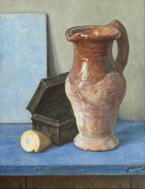 Hendrikus IJkelenstam | Stilleben mit kleiner Muschel, Öl auf Leinwand, 35,1 x 27,4 cm, Unterzeichnet l.u. und datiert '32