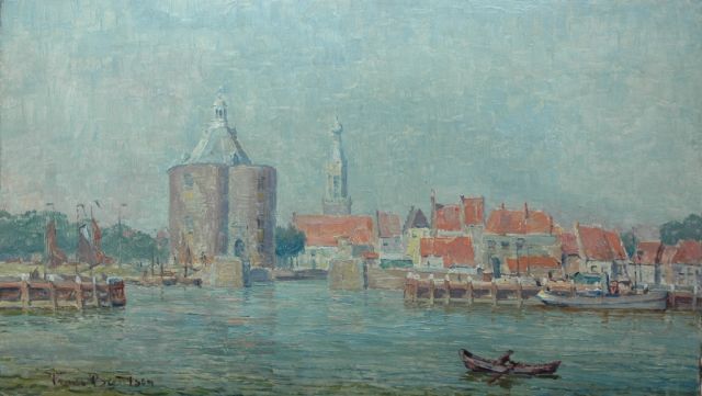 Frans Berntsen | The harbour of Enkhuizen, Öl auf Holzfaser, 44,0 x 75,7 cm, signed l.l.