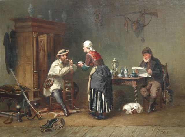 Sipke Kool | A hospitable welcome, Öl auf Leinwand, 59,0 x 79,7 cm, signed l.r. and verso