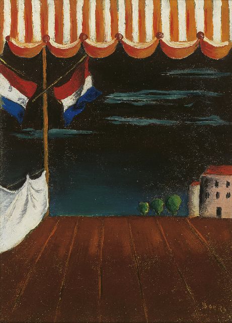 Frans Boers | Fête Foraine, sept. 1945, Öl auf Malereifaser, 33,0 x 23,8 cm, Unterzeichnet r.u. und im Verso und datiert '57