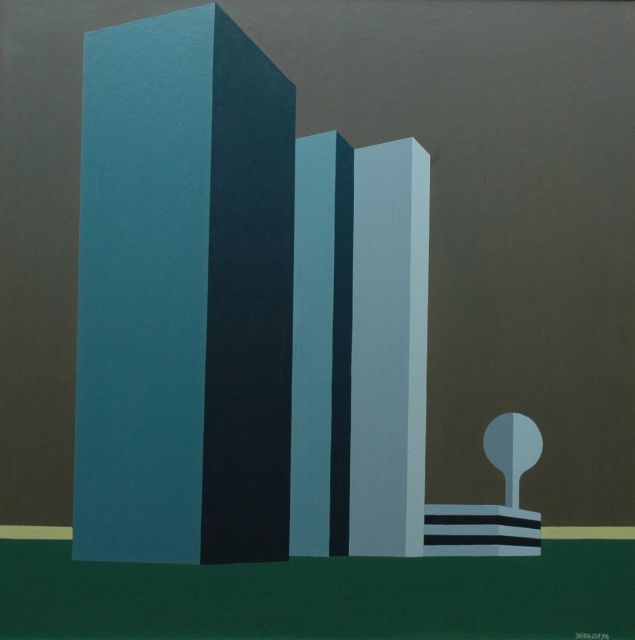 Theo Stiphout | Impression I, Öl auf Malereifaser, 59,4 x 59,7 cm, signed l.r. und painted '74