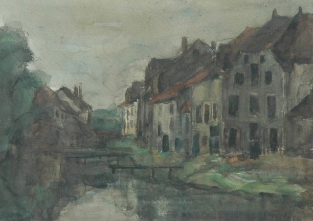 Fritzlin M.C.L.  | A view of a village in Belgium, Aquarell auf Papier 17,8 x 25,0 cm, signed l.r.