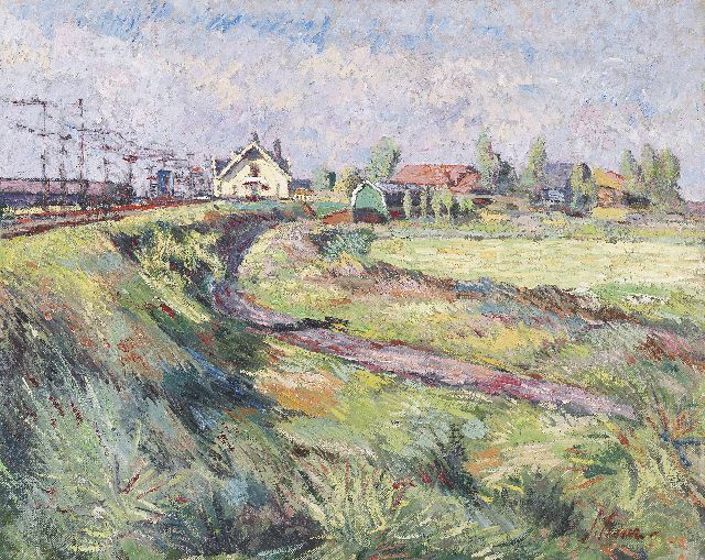 Jaap Visser | Landscape near Rodenrijs, Öl auf Leinwand, 40,8 x 50,7 cm, signed l.r.