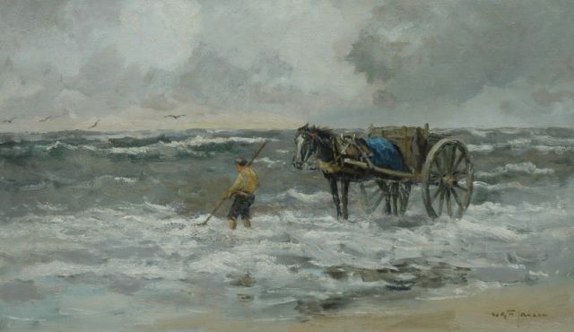 Willem George Frederik Jansen | A shell-fisher, Öl auf Leinwand, 59,0 x 100,2 cm, signed l.r.
