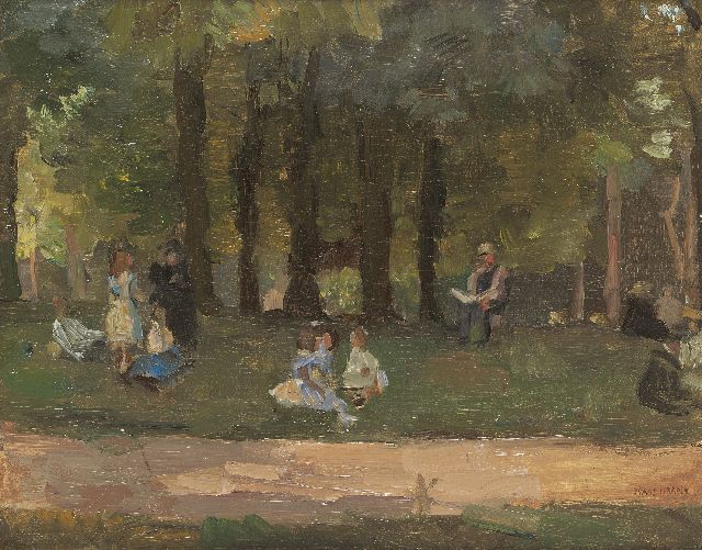 Isaac Israels | In the park, Öl auf Leinwand, 32,2 x 40,6 cm, signed l.r.