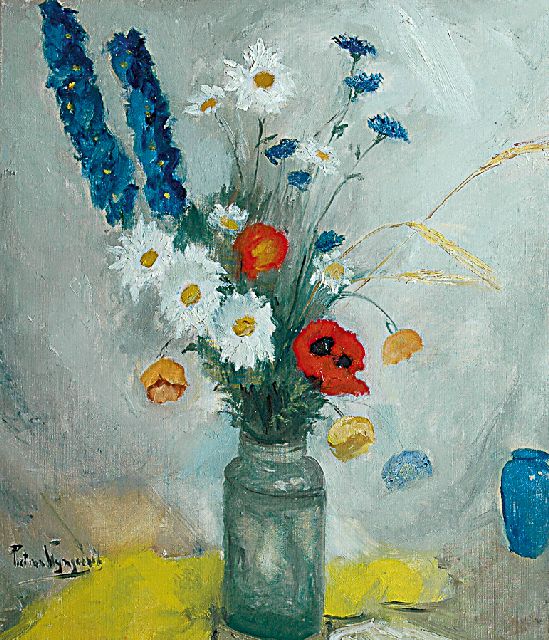Piet van Wijngaerdt | A bouquet of wildflowers, Öl auf Leinwand, 79,8 x 68,4 cm, signed l.l.
