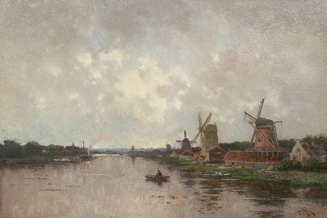Willem Rip | Windmühlen an der Zaan, Öl auf Leinwand, 62,8 x 90,6 cm, Unterzeichnet r.u.