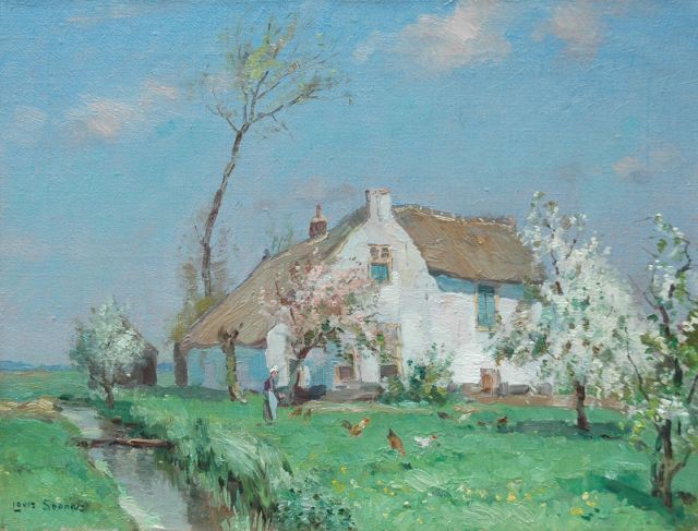 Louis Soonius | Sunny spring day, Öl auf Leinwand, 30,6 x 40,5 cm, signed l.l.