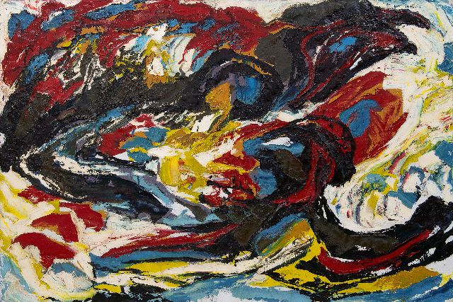 Hunziker F.  | Rettung, Öl auf Leinwand 99,5 x 149,5 cm, Unterzeichnet im Verso und zu datieren um 1961