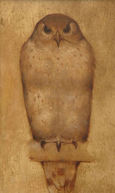 Willem van den Berg | A sparrow hawk, Öl auf Holz, 22,7 x 14,5 cm, signed l.r. and verso