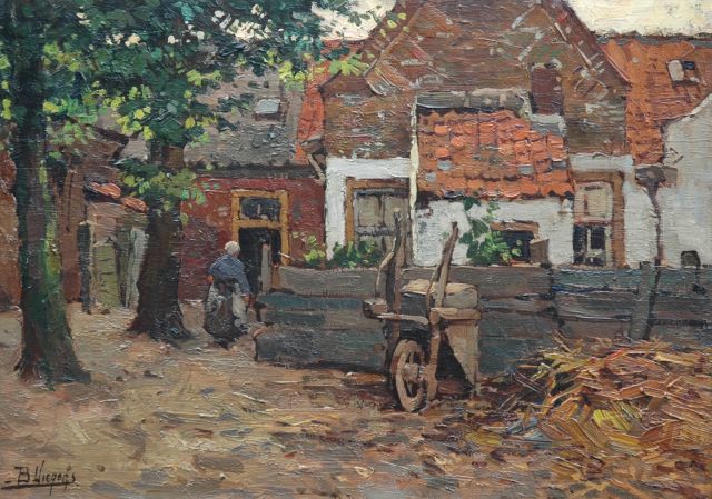 Ben Viegers | A farmstead, Öl auf Leinwand, 30,2 x 42,7 cm, signed l.l.