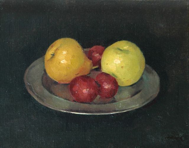 Verdonk F.W.  | Fruit still life, Öl auf Leinwand 24,0 x 30,0 cm, signed l.r.