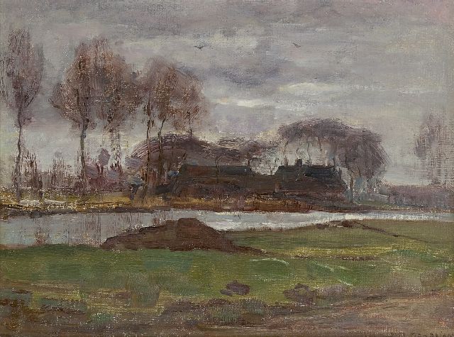 Piet Mondriaan | Studie für 'Sommernacht', Öl auf Leinwand, 32,3 x 44,1 cm, Unterzeichnet r.u. und zu datieren 1906-1907