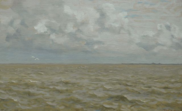 Willem Bastiaan Tholen | Open water, Öl auf Leinwand auf Holz, 32,4 x 51,1 cm, signed l.r. und dated '21