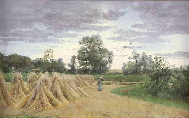 Jan Hillebrand Wijsmuller | Harvest time, Aquarell auf Papier, 28,9 x 45,4 cm, signed l.r.