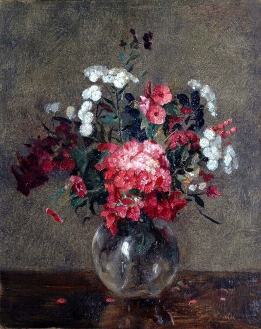Georg Rueter | A flower still life, Öl auf Leinwand, 39,7 x 31,9 cm, signed l.r.