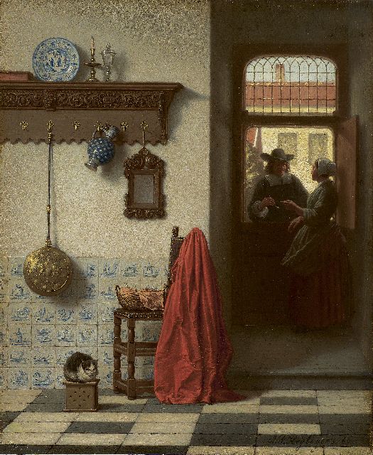 Antoon François Heijligers | The little chat, Öl auf Holz, 21,6 x 17,8 cm, signed l.r. und painted '60