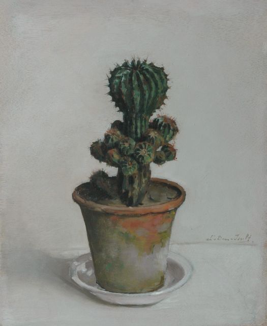 Lucie van Dam van Isselt | Cactus, Öl auf Holz, 45,7 x 37,0 cm, signed r.c. und executed ca. 1920