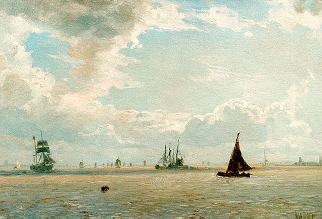 Willem van Deventer | Seascape, Öl auf Leinwand auf Holz, 20,5 x 28,3 cm, signed l.r. with initials