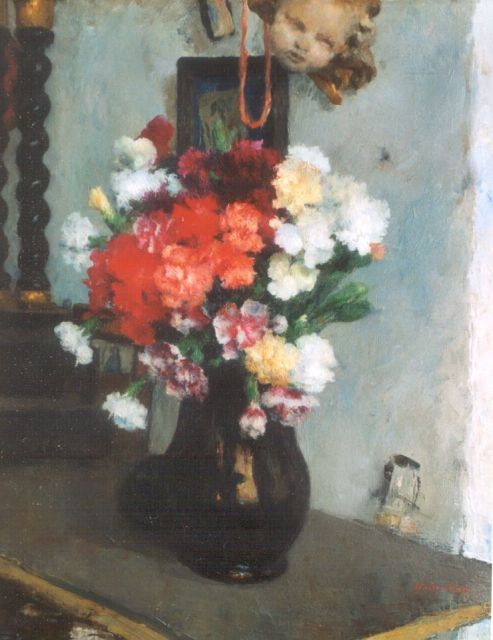 Walter Vaes | Carnations, Öl auf Leinwand, 49,9 x 39,9 cm, signed l.r.
