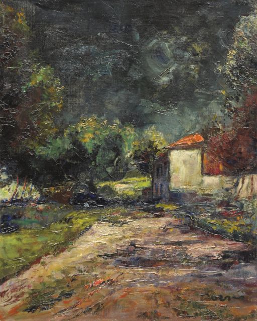 Jacobus Doeser | Cottage in a forest, Öl auf Leinwand, 50,4 x 40,4 cm, signed l.r.