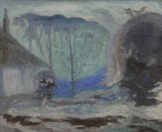 Germ de Jong | Winterlandschaft, Öl auf Leinwand, 41,2 x 50,0 cm, Unterzeichnet r.u. und zu datieren um 1918