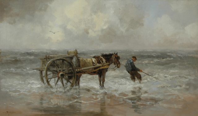 Willem George Frederik Jansen | Shell fisherman, Öl auf Leinwand, 60,0 x 104,0 cm, signed l.l.