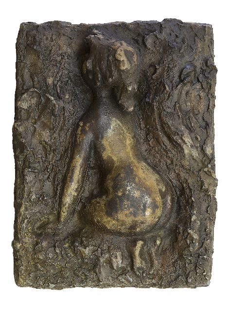 Pasch C.  | Relief eines Frauenakts, Braun, patinierte Bronze 26,5 x 20,0 cm, Unterzeichnet l.u.