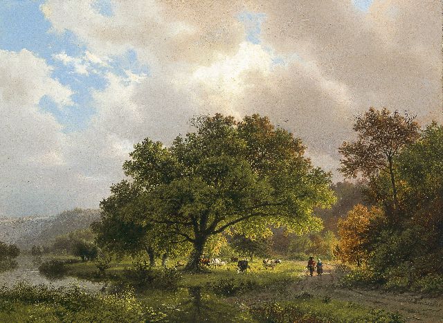 Barend Cornelis Koekkoek | Alte Eiche entlang 'Het Meertje' bei Beek bei Nijwegen, Öl auf Leinwand, 39,0 x 53,0 cm, Unterzeichnet r.u. und datiert 1840