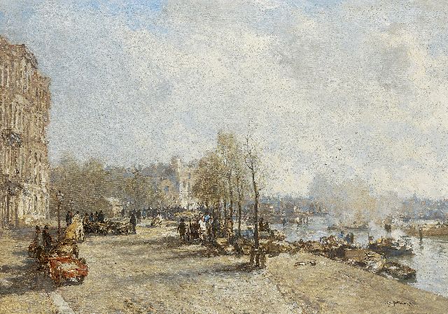 Johan Hendrik van Mastenbroek | The Oudehaven, Haringvliet in the distance, Öl auf Leinwand, 64,6 x 90,3 cm, signed l.r. und painted 1937