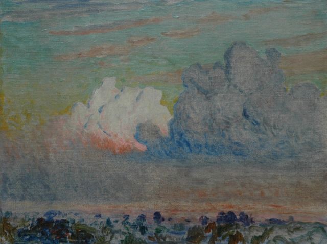 Emile Claus | 'Torenwolken', Öl auf Leinwand Malereifaser, 26,5 x 35,5 cm, Executed ca. 1910-1920