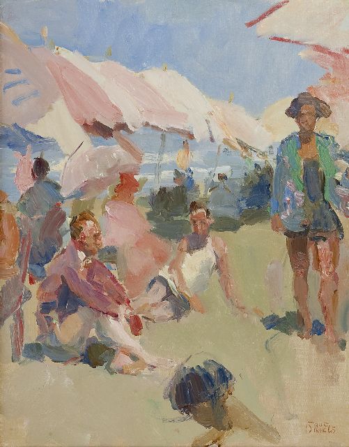 Isaac Israels | The beach, Viareggio, Öl auf Leinwand, 50,2 x 40,0 cm, signed l.r. und painted circa 1920