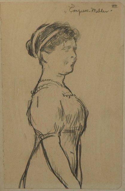 Sluiter J.W.  | Empress-Miller, Bleistift auf Papier 19,6 x 12,3 cm