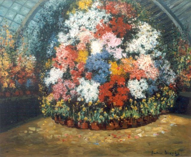 Anton Dirckx | The Greenhouse, Öl auf Leinwand, 46,0 x 56,0 cm, signed l.r.