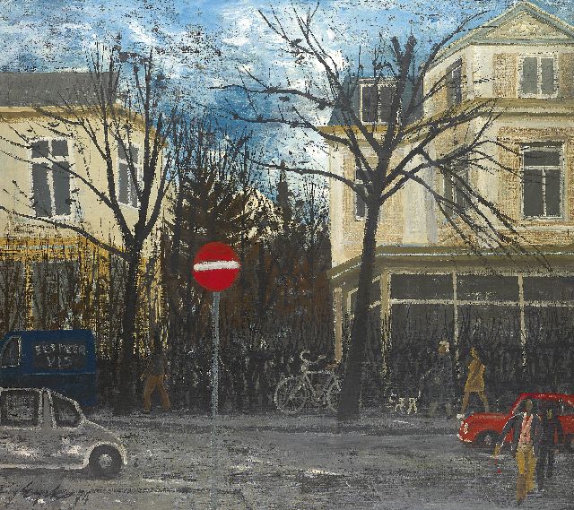 Charles Eyck | Villen am Van Solkweg, Scheveningen, Öl auf Leinwand, 89,8 x 100,4 cm, Unterzeichnet l.u. und datiert '74