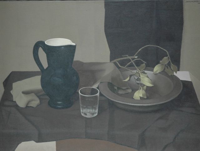 Jan van Tongeren | Bowl and jar, Öl auf Leinwand, 60,0 x 79,6 cm, signed u.r.
