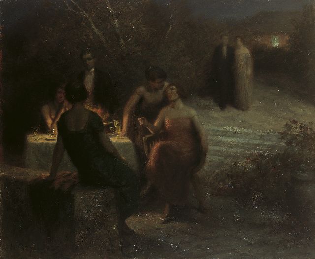 Henri Heijligers | Supper, Öl auf Leinwand, 63,3 x 76,7 cm, signed l.l.